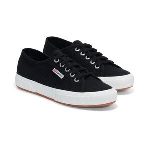 Superga black platform sneaker tennis shoes size 39.5